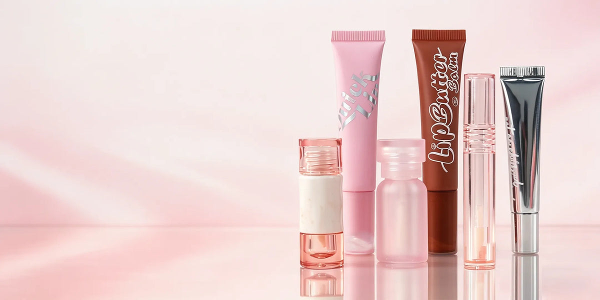 KAIYA empty lip gloss tubes in squeeze tube and wand tube styles for private label lip gloss packaging projects
