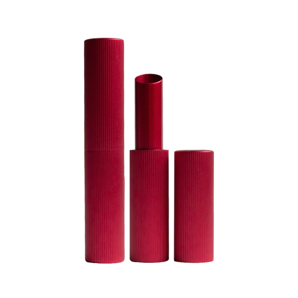 Aluminum empty lipstick containers in red tube design by Kaiya