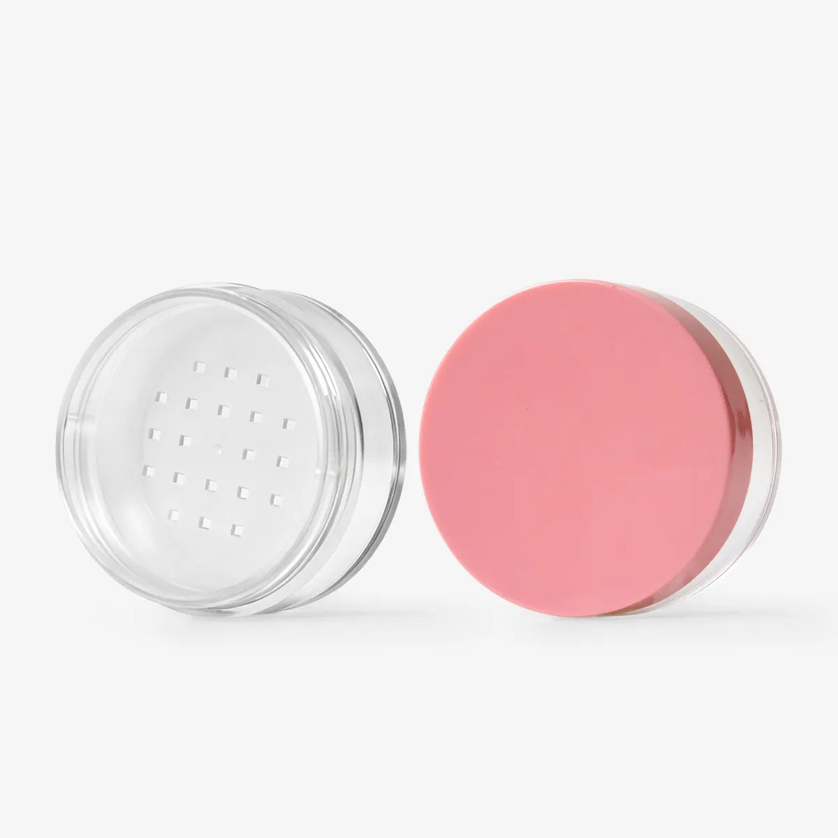 Empty loose powder container in clear jar format by Kaiya