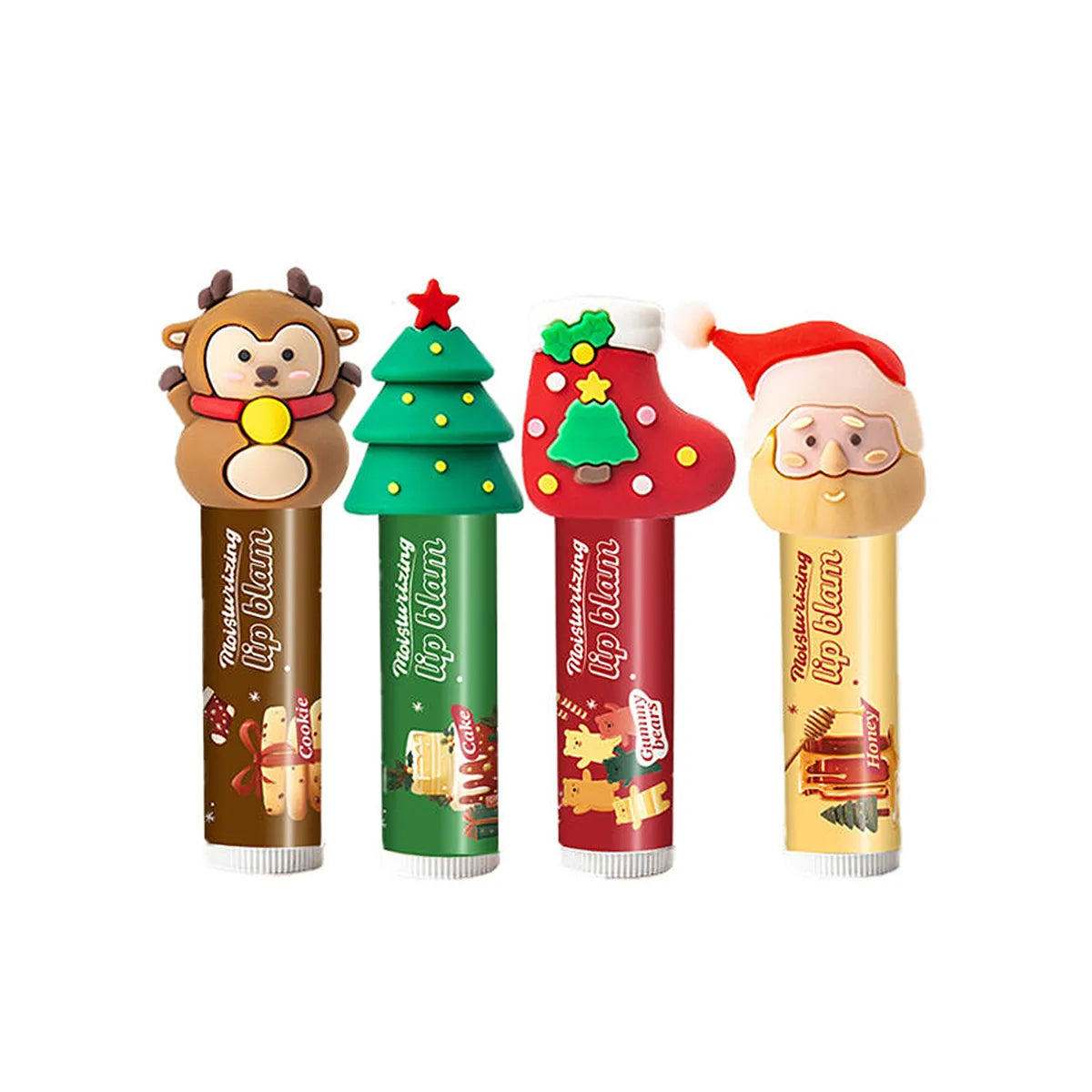 Kaiya custom lip care packaging bulk in a holiday themed lip balm set design