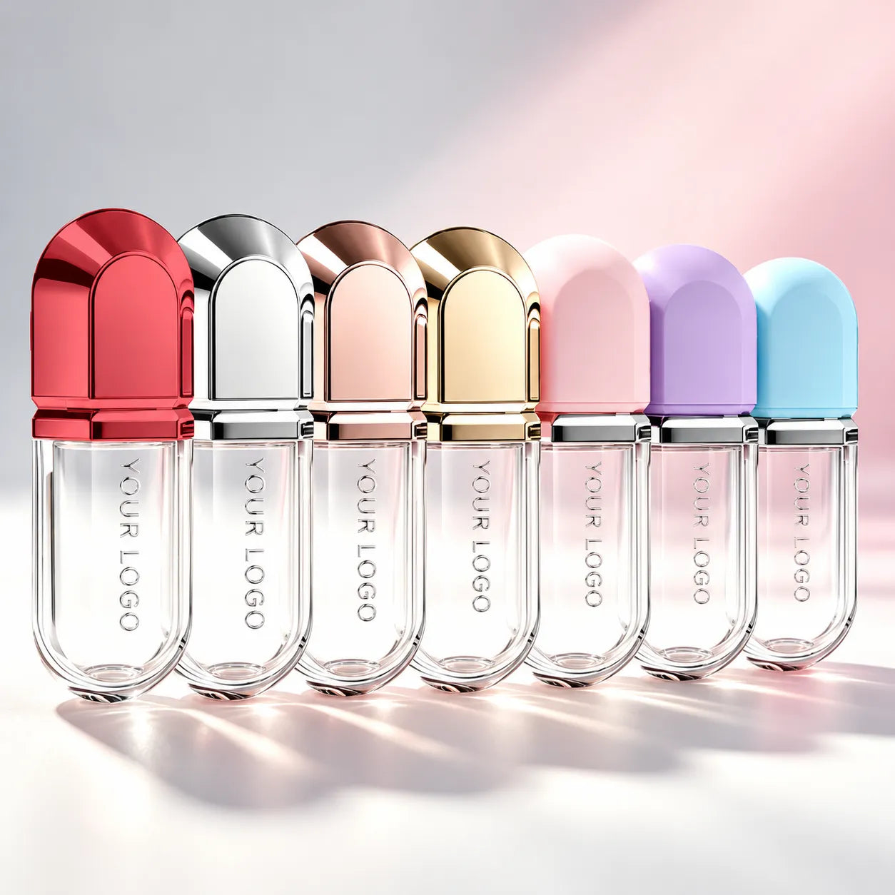 KAIYA custom lip gloss bottles with different cap finishes for decoration consistency and bulk production