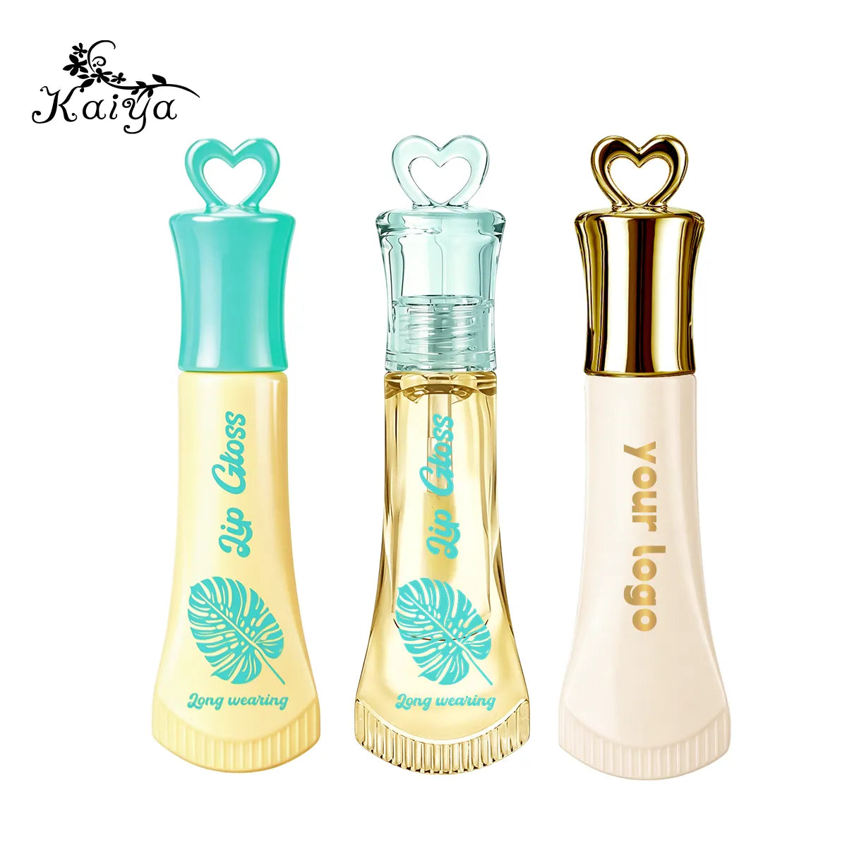 Custom lip gloss tubes with transparent, frosted, gradient and metallic finish options
