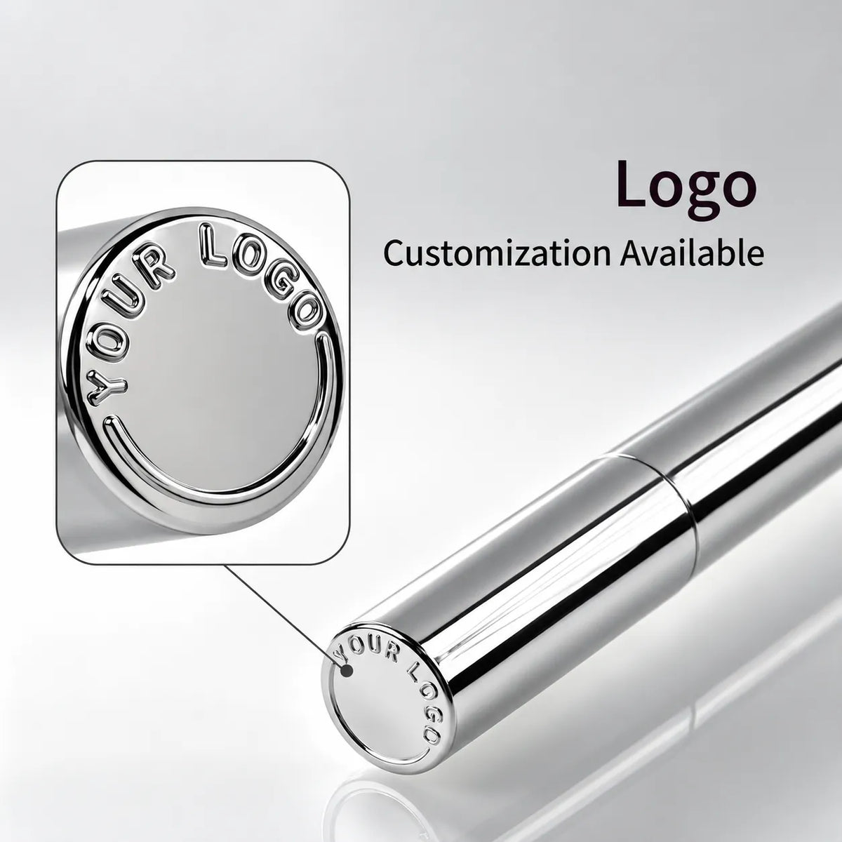 Custom liquid lipstick tubes with metallic logo artwork customization by KAIYA
