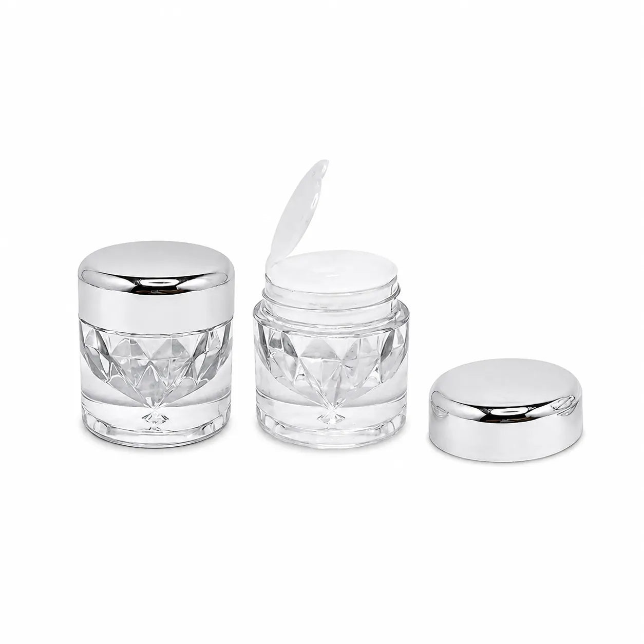 KAIYA custom made cosmetic jars with thick wall structure and clear body for premium makeup jar packaging projects