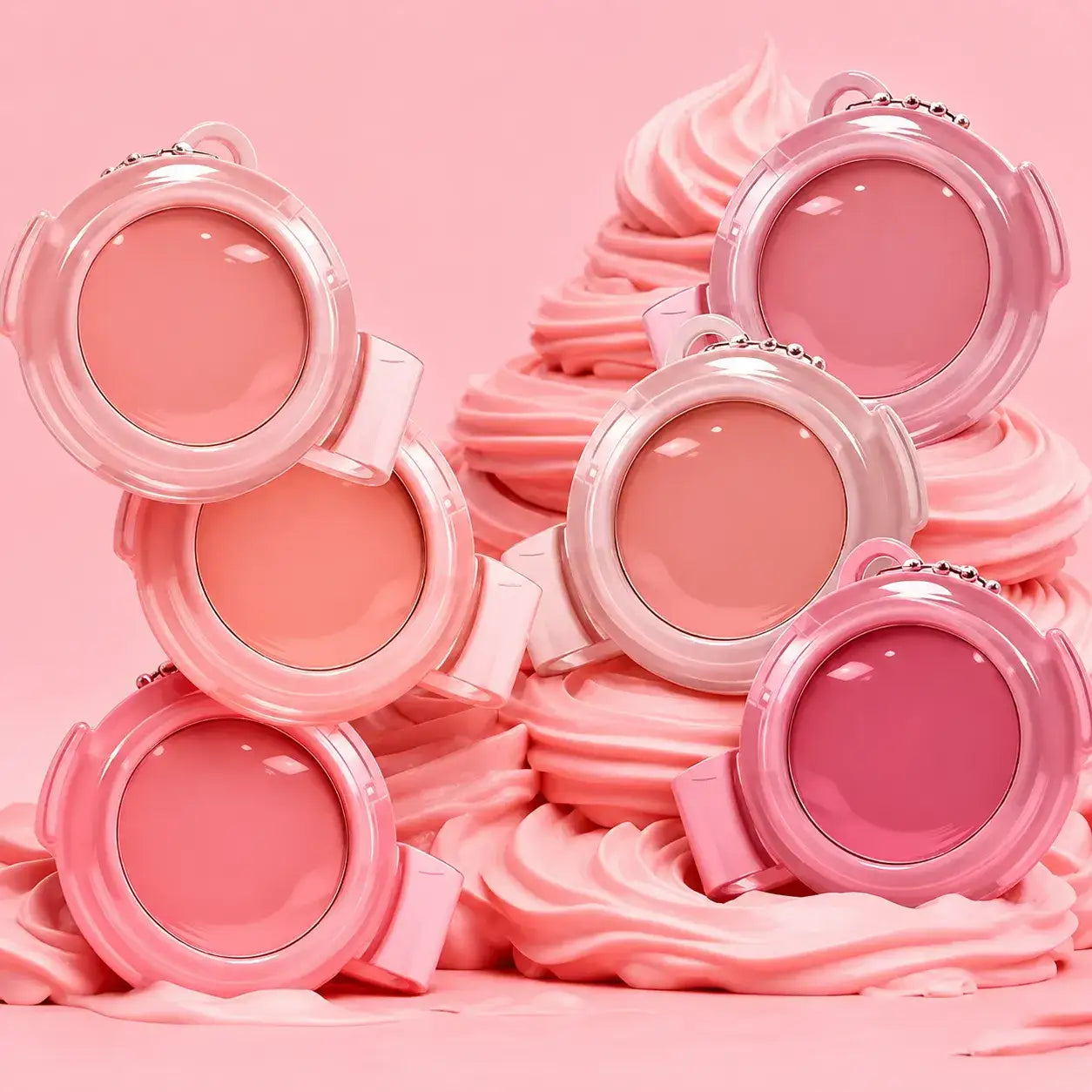 Custom makeup wholesale blush products by KAIYA, showing colorful face makeup options for private label and custom wholesale beauty projects.