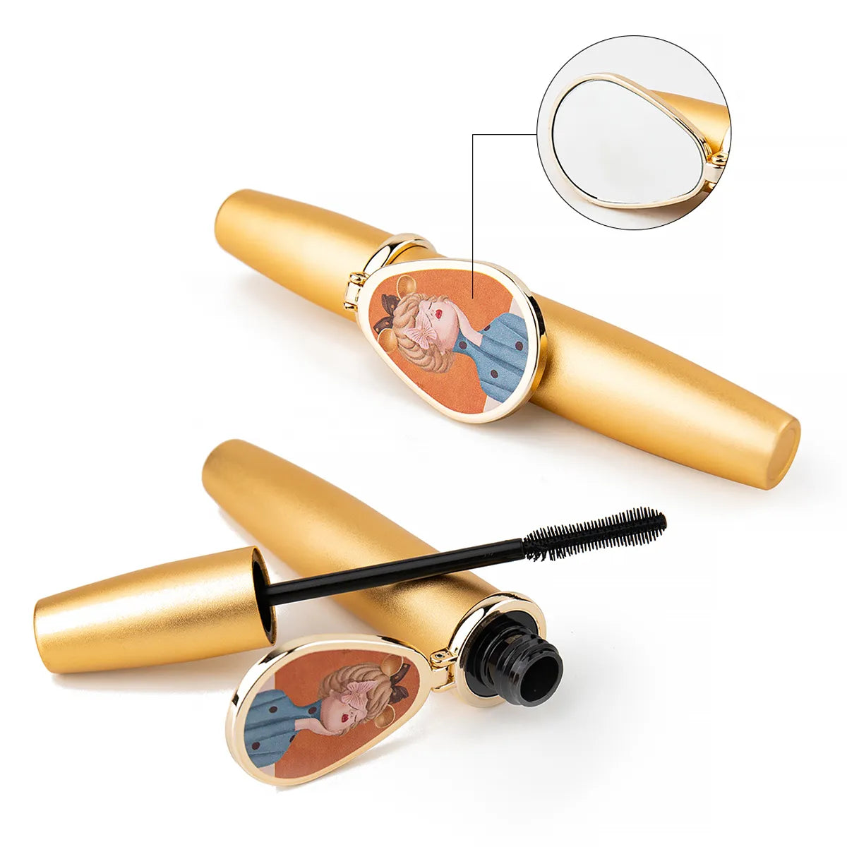 Kaiya custom mascara packaging with built in mirror