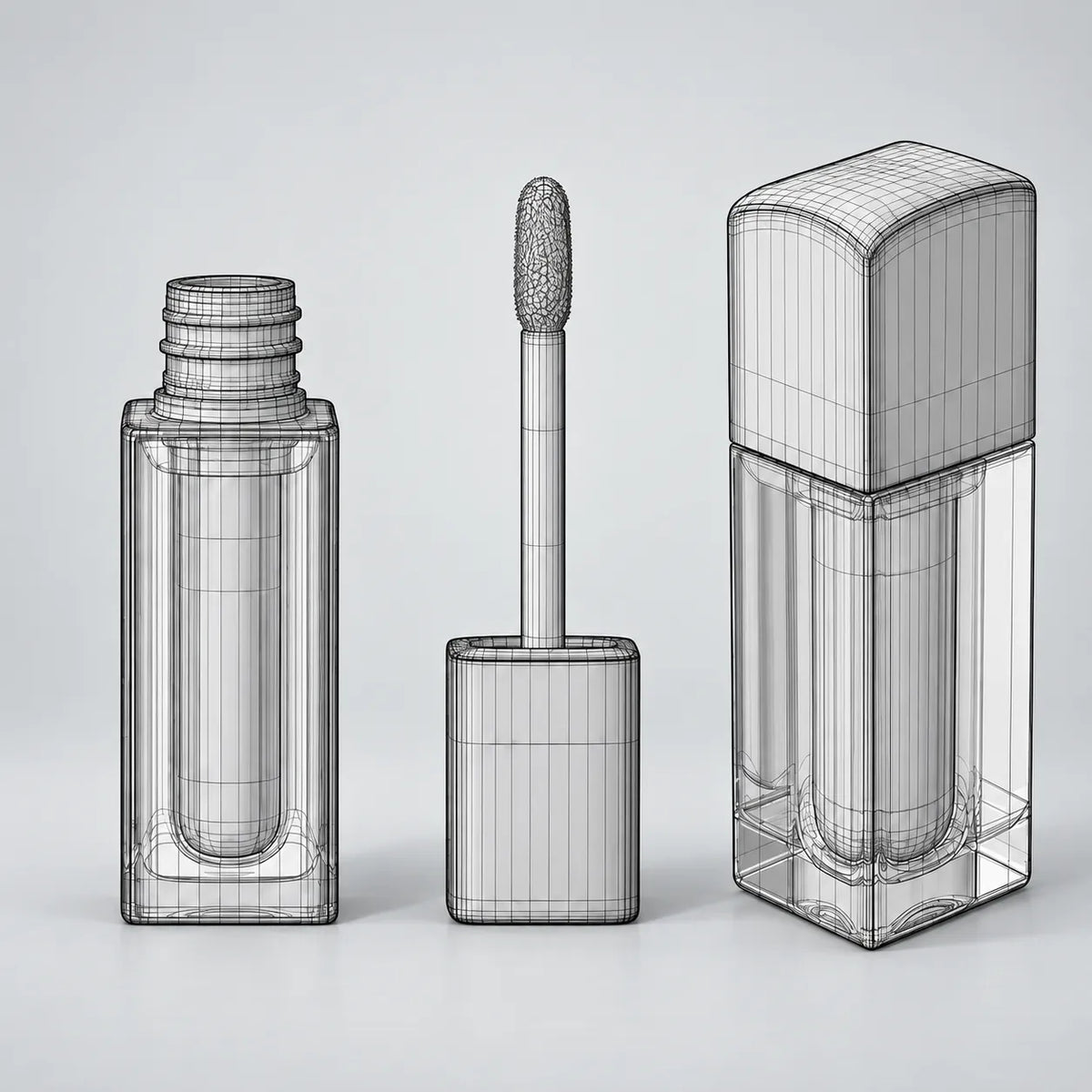 custom small lip gloss containers developed with unique shape and compact structure