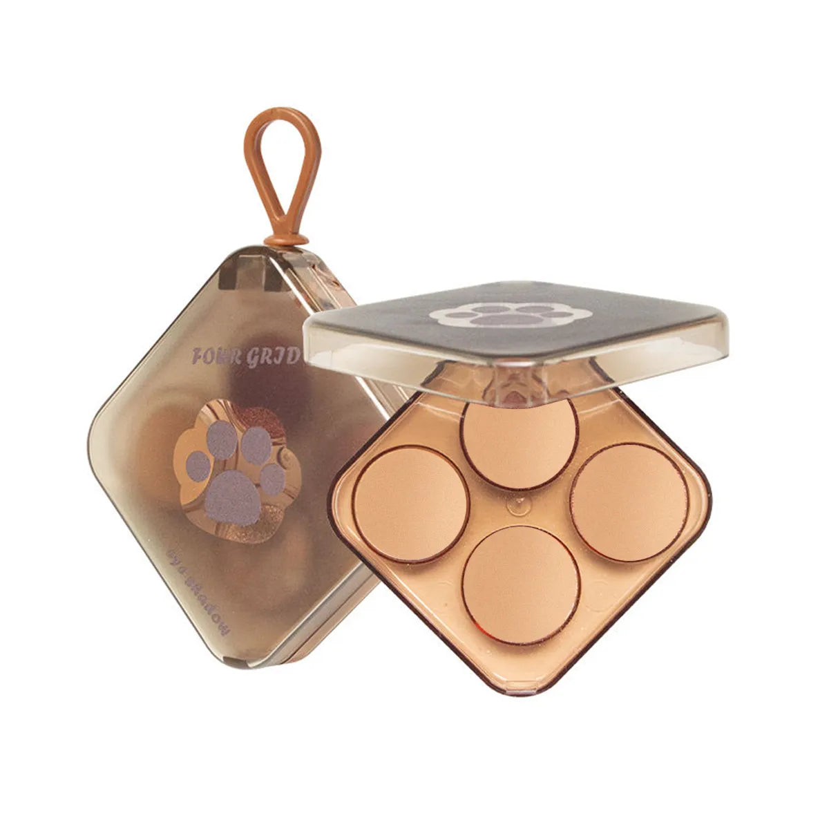 KAIYA empty eyeshadow palette with clear hanging case design for small eye makeup and color palette packaging projects