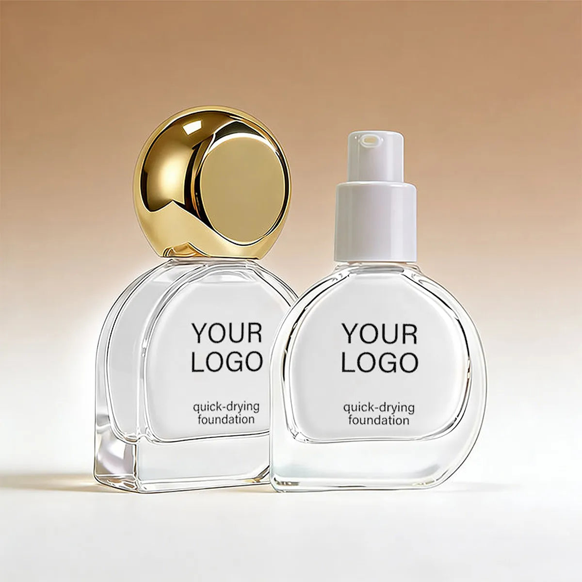 Kaiya foundation bottle cosmetic packaging with custom shaped foundation bottles