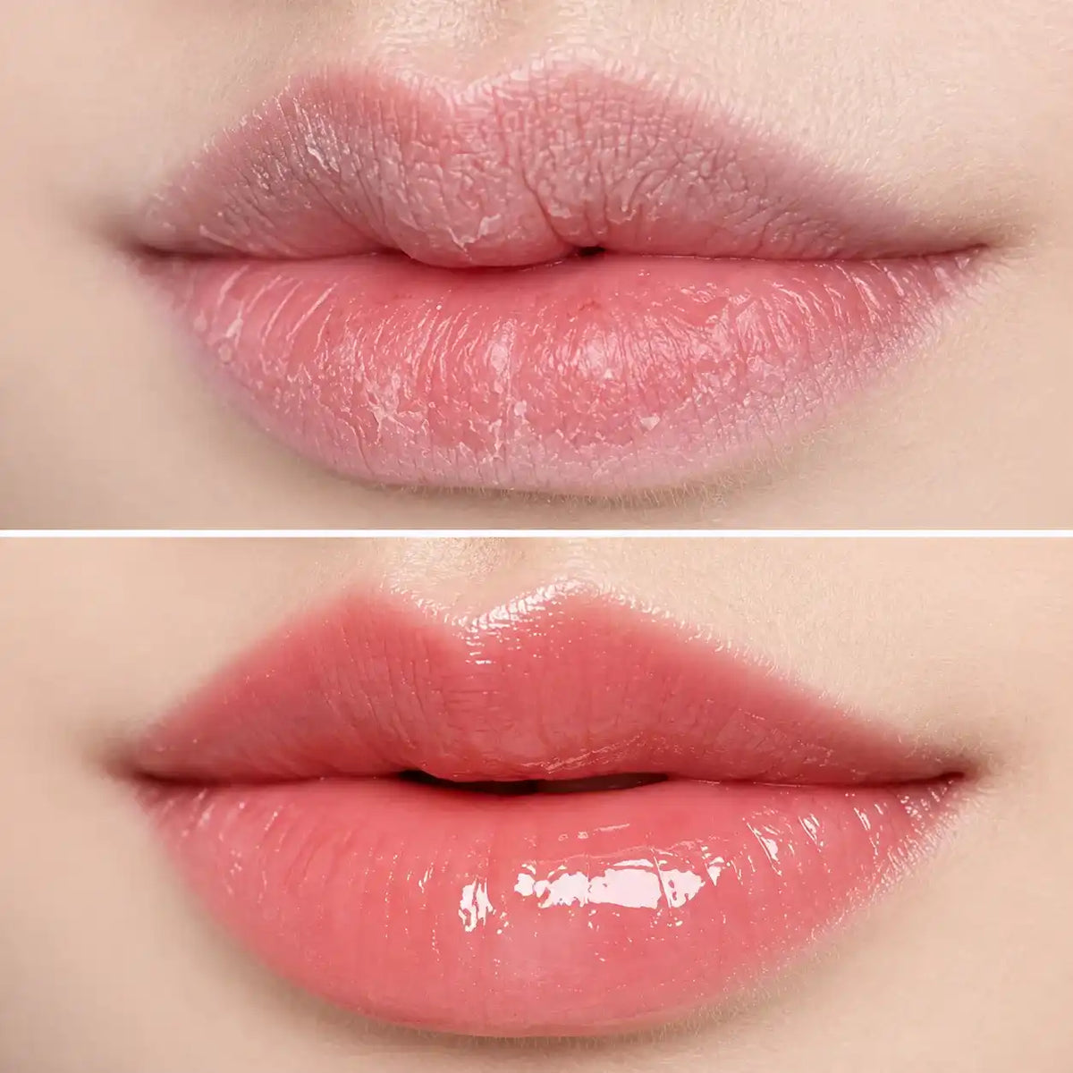 KAIYA lip mask private label formula testing for shine, adhesion, residue and after-feel performance on the lips.