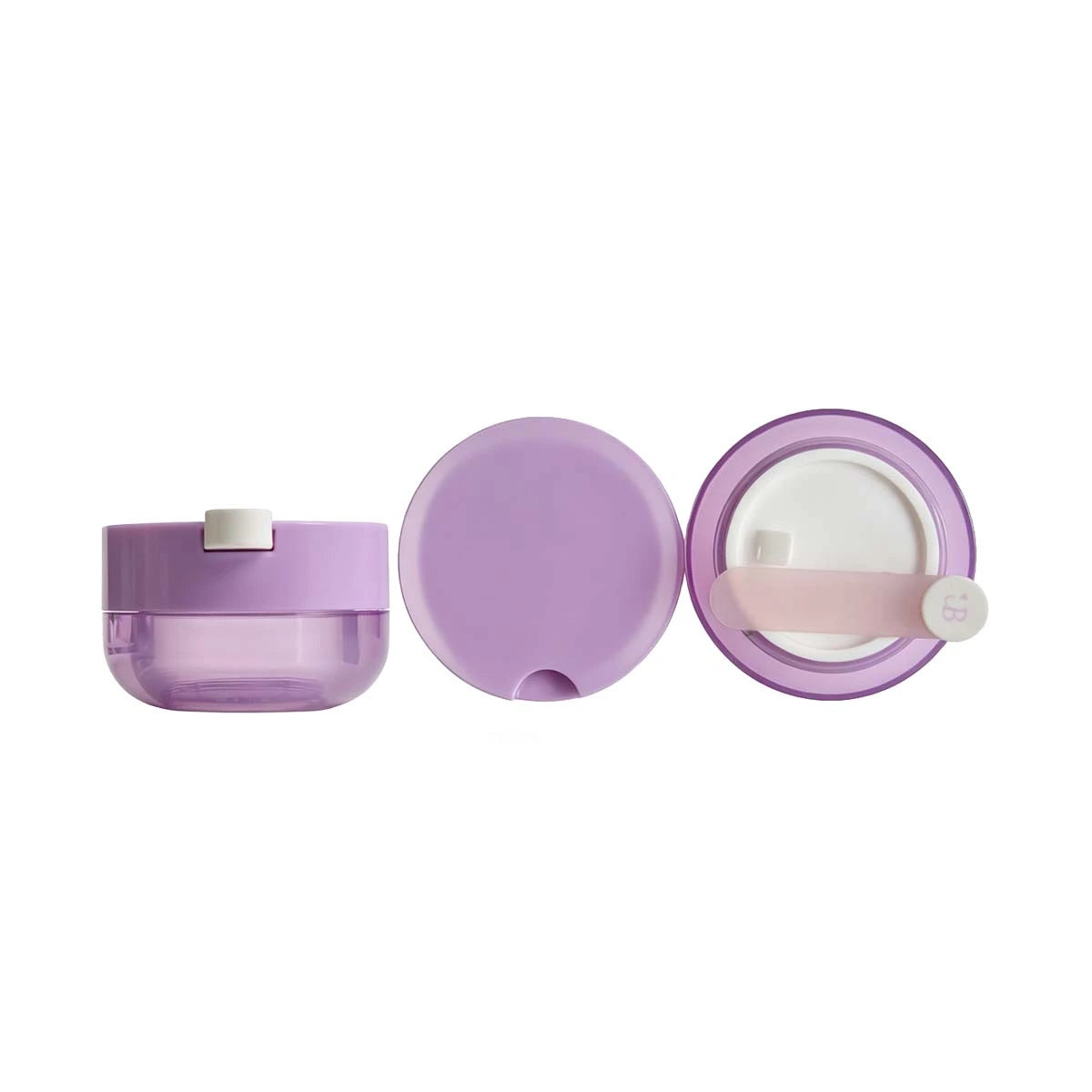 Lip scrub containers in purple jar format by Kaiya