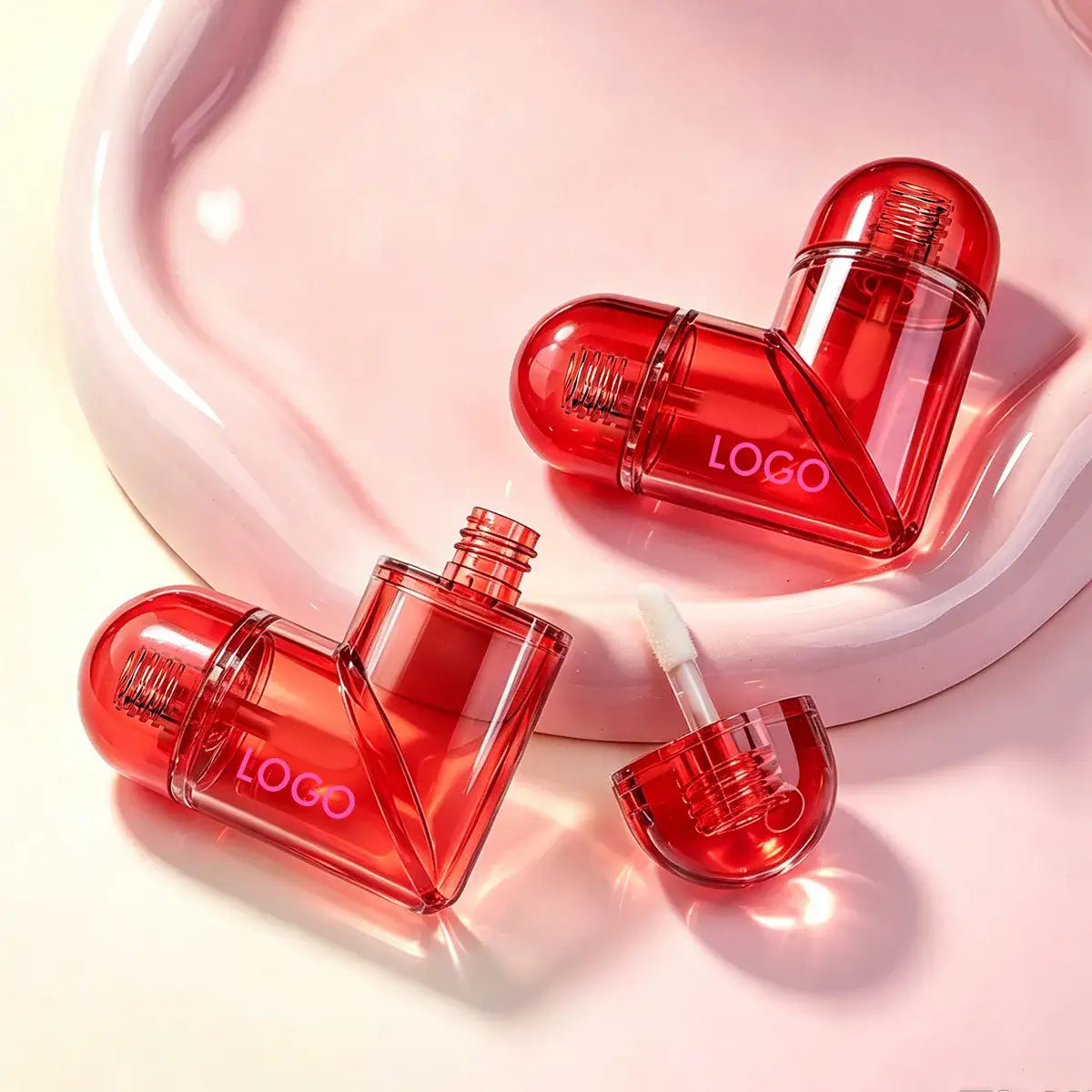 Liquid lipstick container development with portable and functional packaging features