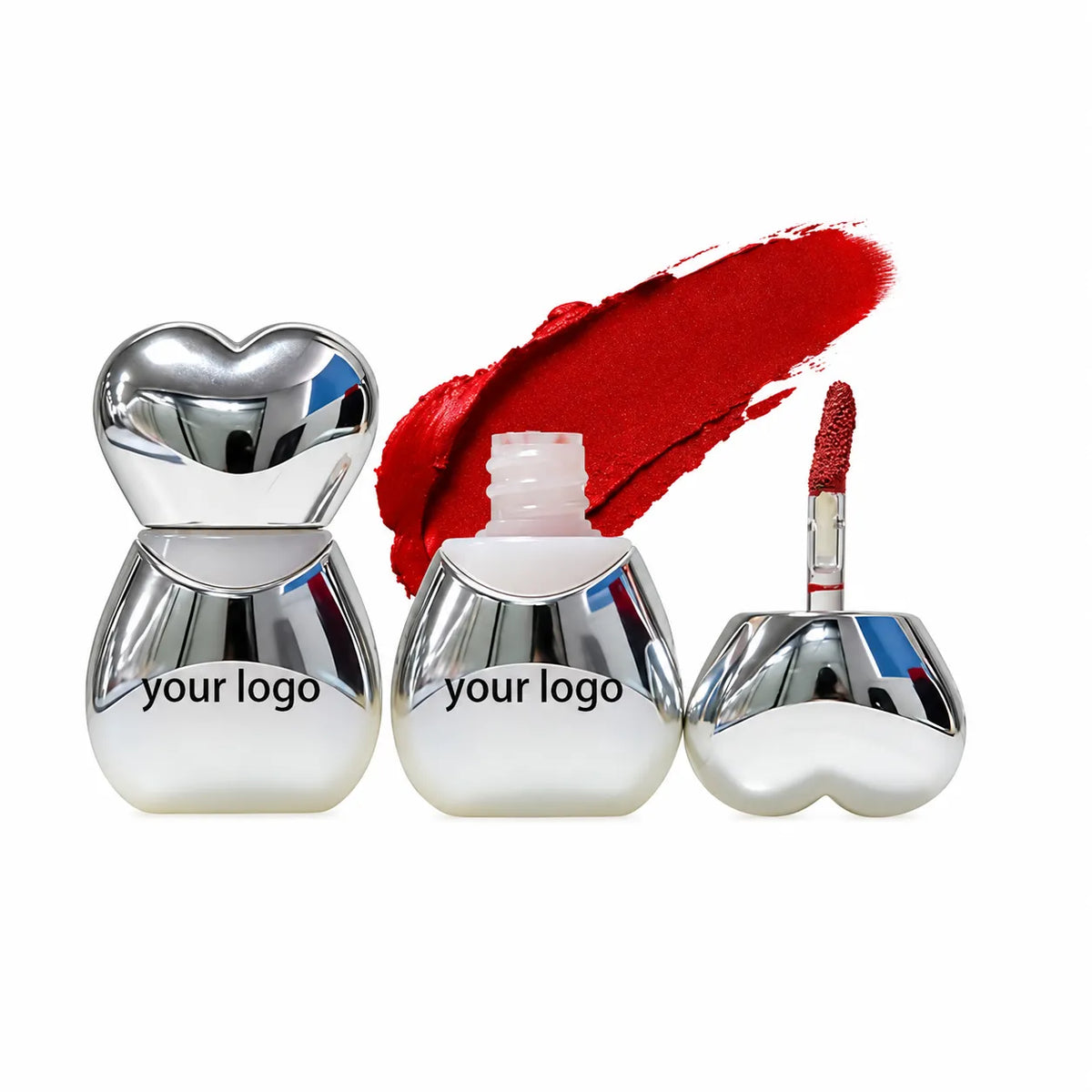 Liquid lipstick container for matte and long-wear formulas with wiper and applicator system