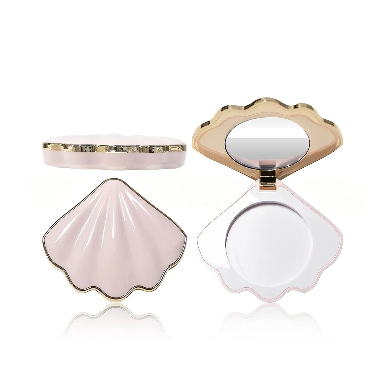Kaiya luxurious cosmetic packaging in a shell shaped compact design