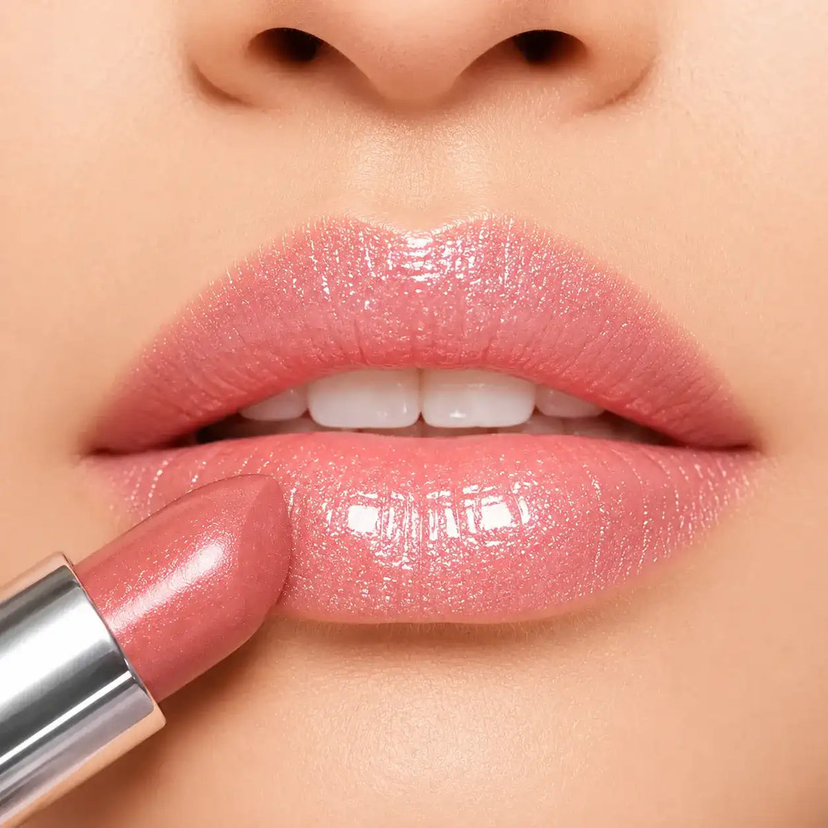 KAIYA pearl lipstick with fine shimmer and a luminous pink finish
