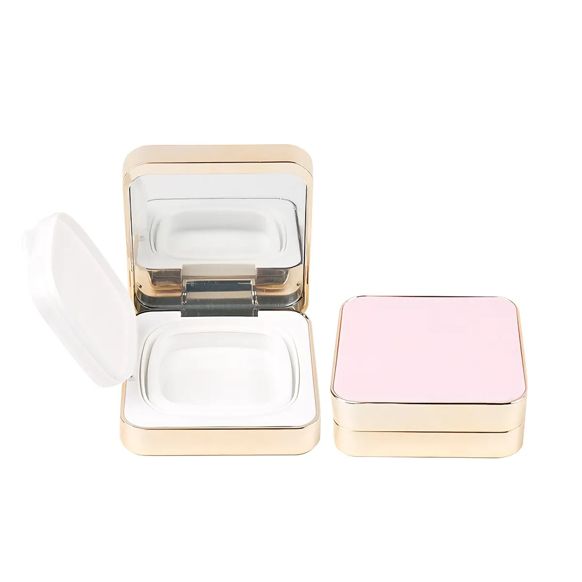 Plastic makeup containers in cushion compact design by Kaiya