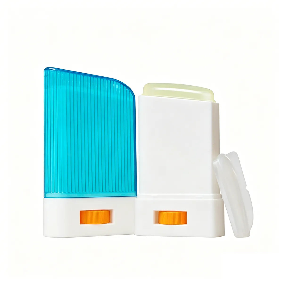 KAIYA sunscreen blue packaging in stick container design for solid sunscreen, balm, or portable sun care products