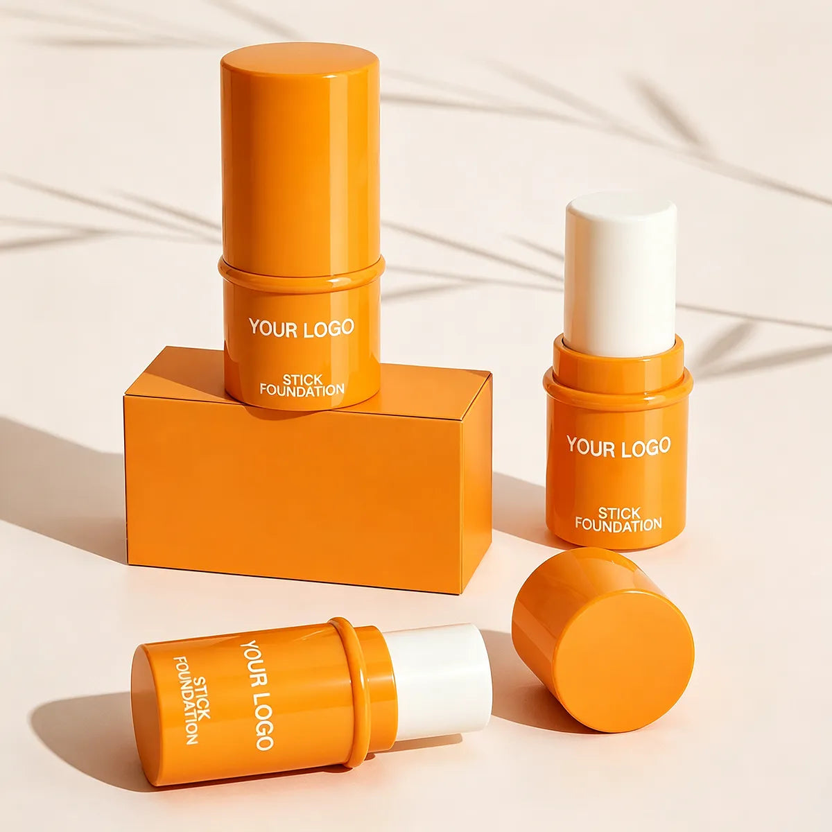 Sunscreen orange packaging for stick-format sun care containers by KAIYA
