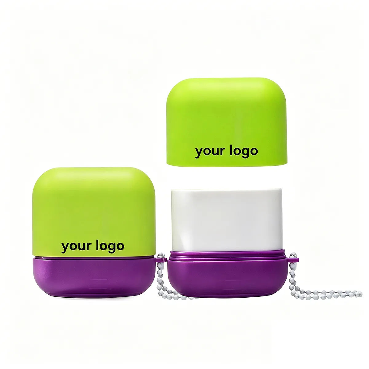 KAIYA empty sunscreen containers with keychain design for mini sunscreen stick packaging and travel sun care products