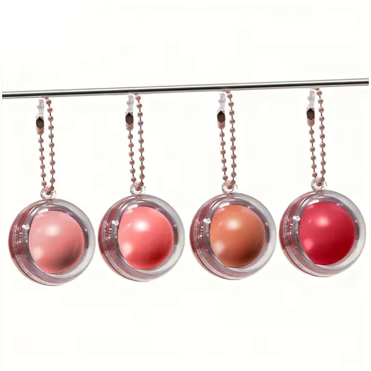 B2B wholesale makeup blush compact products with hanging charm design for colorful retail and promotional cosmetic lines.