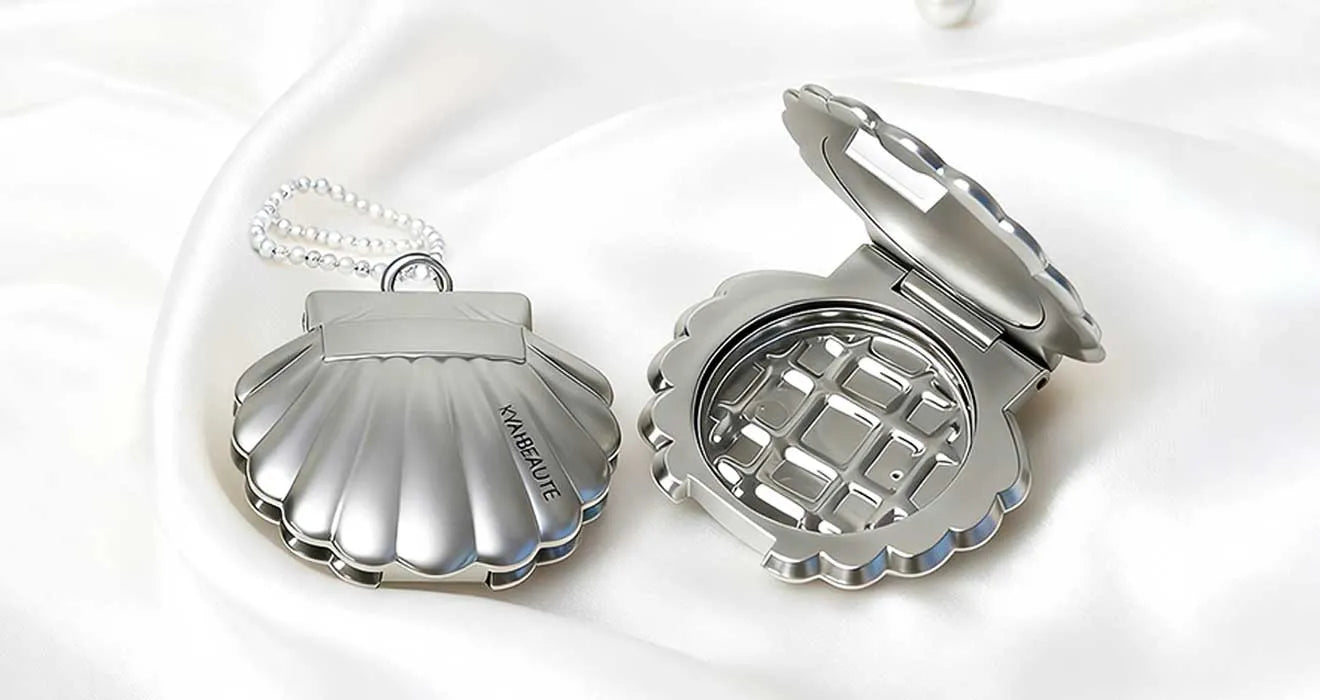 Luxury cosmetic compact case as part of KAIYA one stop makeup packaging solutions.