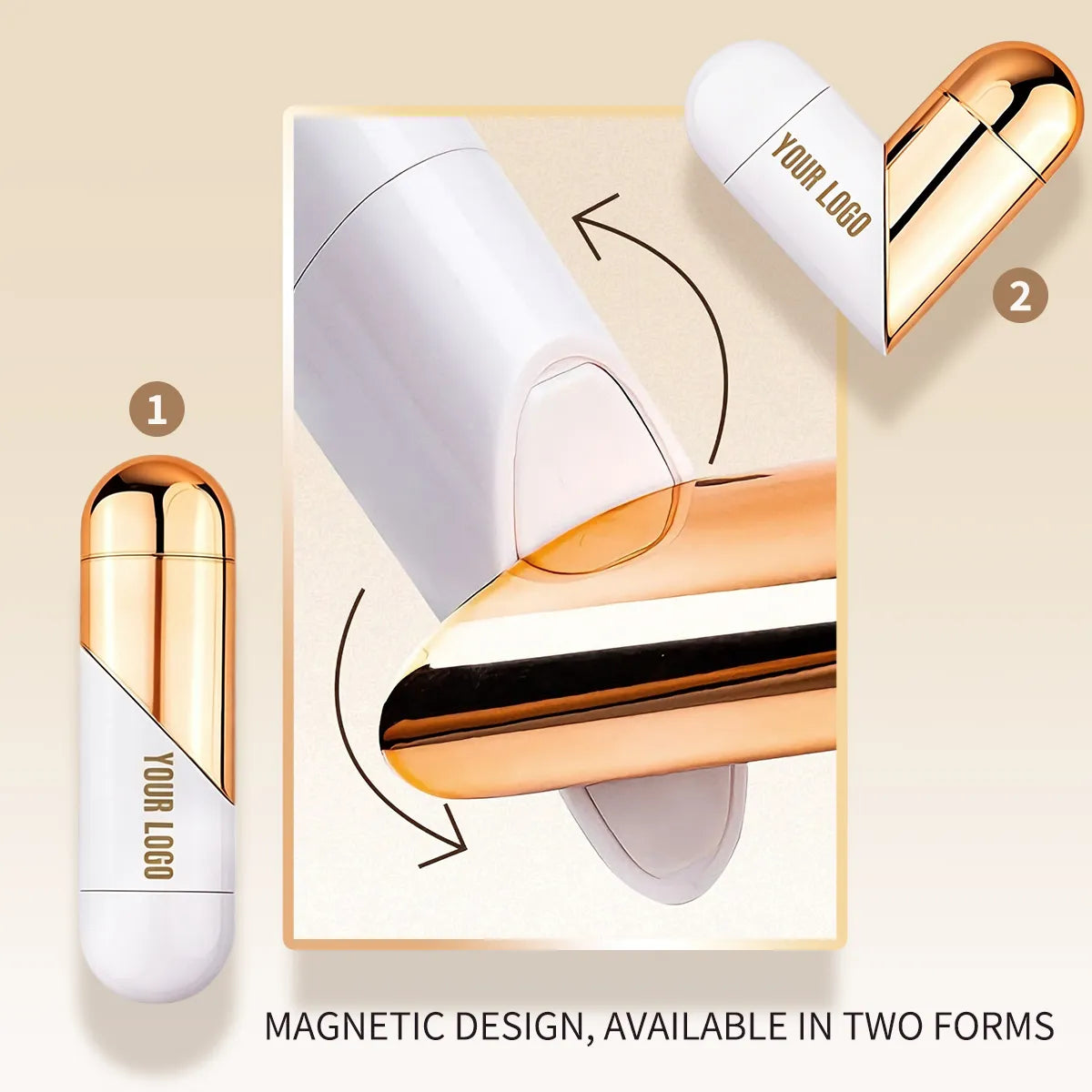 Custom lip gloss bottle design with distinctive shape and branding options