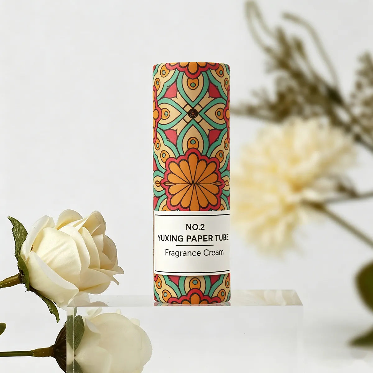 Kaiya cardboard cosmetic packaging with custom printed paper tube for color cosmetic packaging projects.