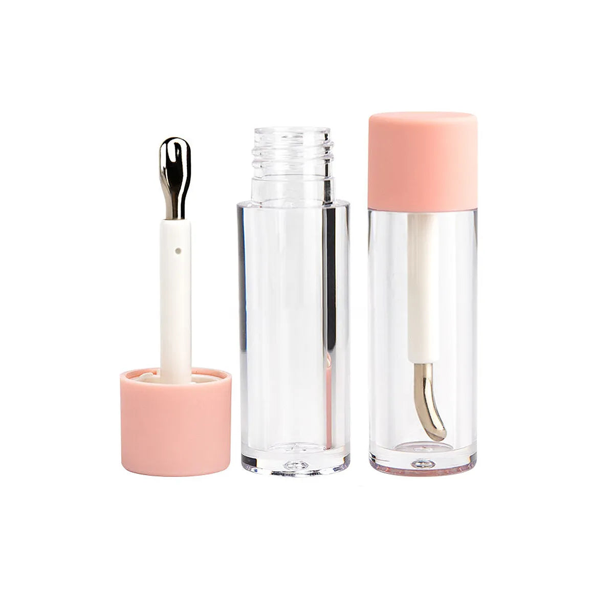 Clear lip gloss tube in pink and clear design by Kaiya