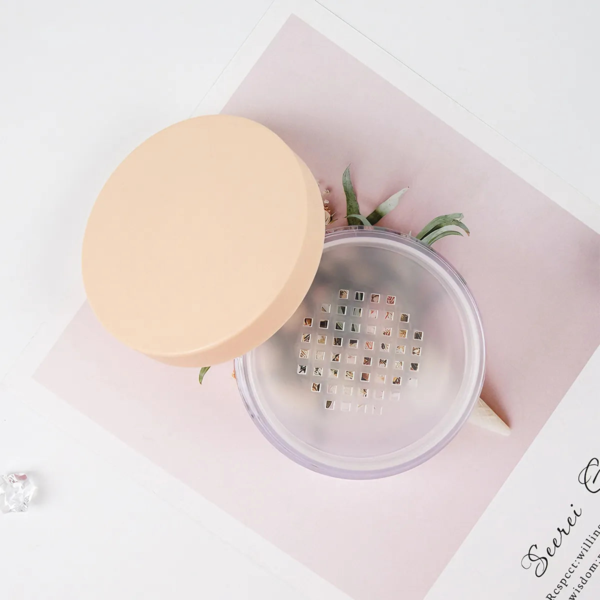 KAIYA clear loose powder cases with sifter structure for loose powder, setting powder, and shimmer powder packaging