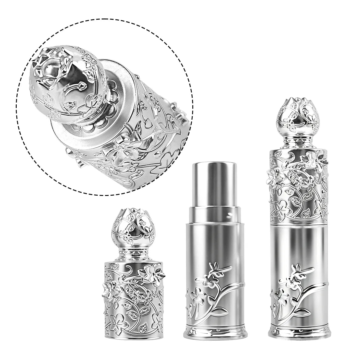 Kaiya creative luxury cosmetic packaging design in a silver luxury cosmetic container