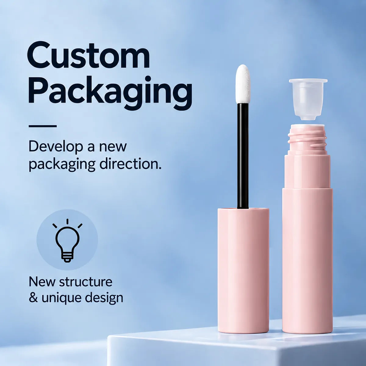 KAIYA custom cosmetic packaging development with new structure, component design and mold development