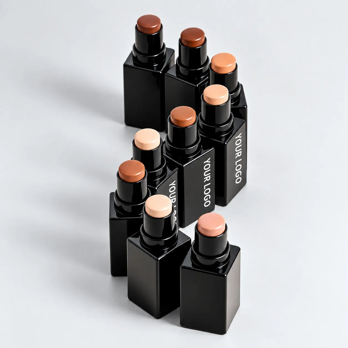 Custom foundation shade development across fair, medium, tan and deep complexion directions