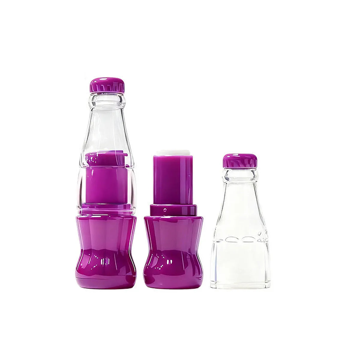 Kaiya custom lip care packaging bulk in a beverage bottle shaped design