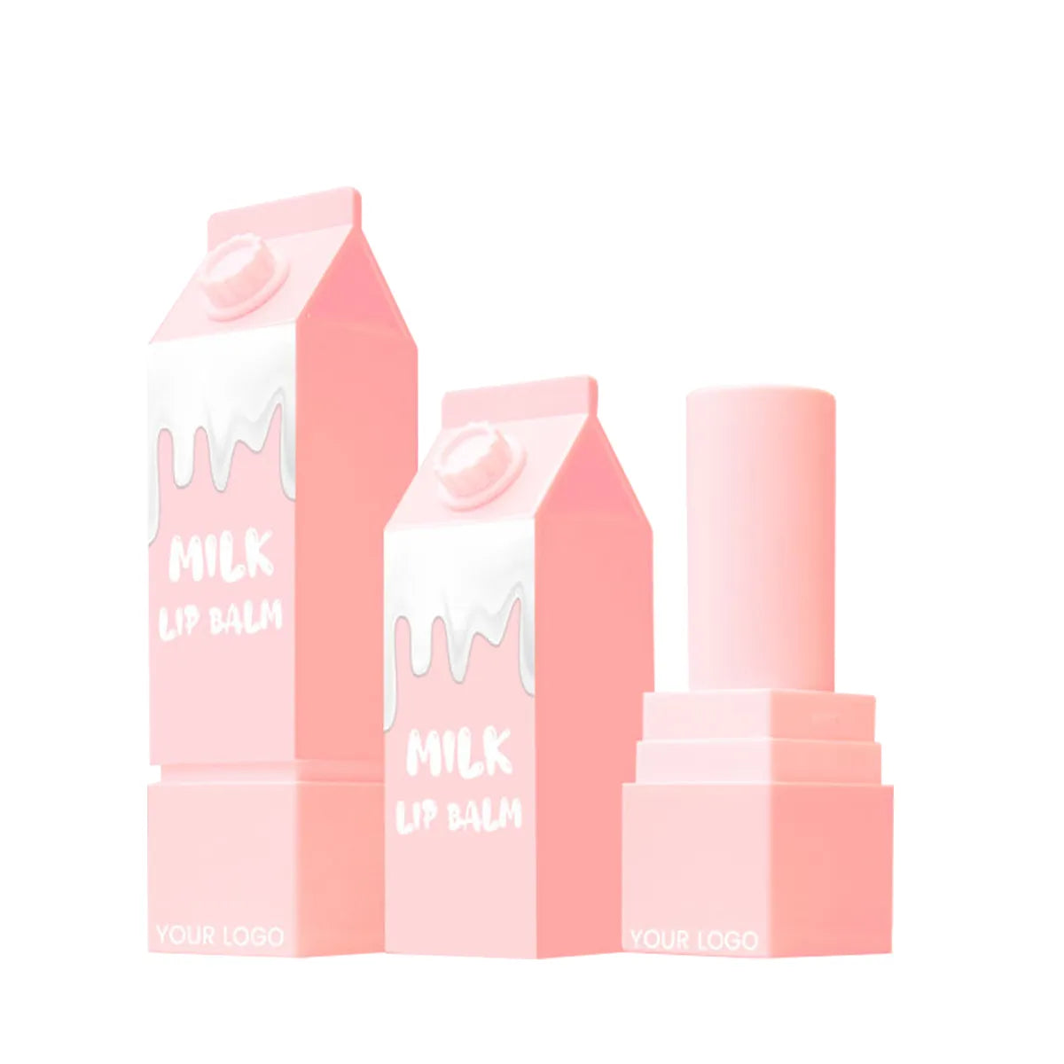 Kaiya custom unique form factor lip care packaging bulk in a milk carton shape