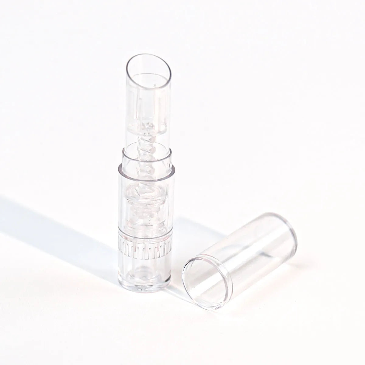 Kaiya transparent empty lip balm tube for custom cosmetic packaging and clear makeup container projects