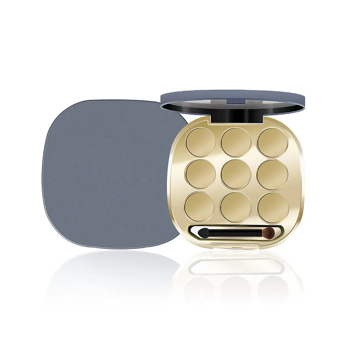 KAIYA empty plastic makeup palette with pan layout and applicator space for color cosmetic palette packaging projects