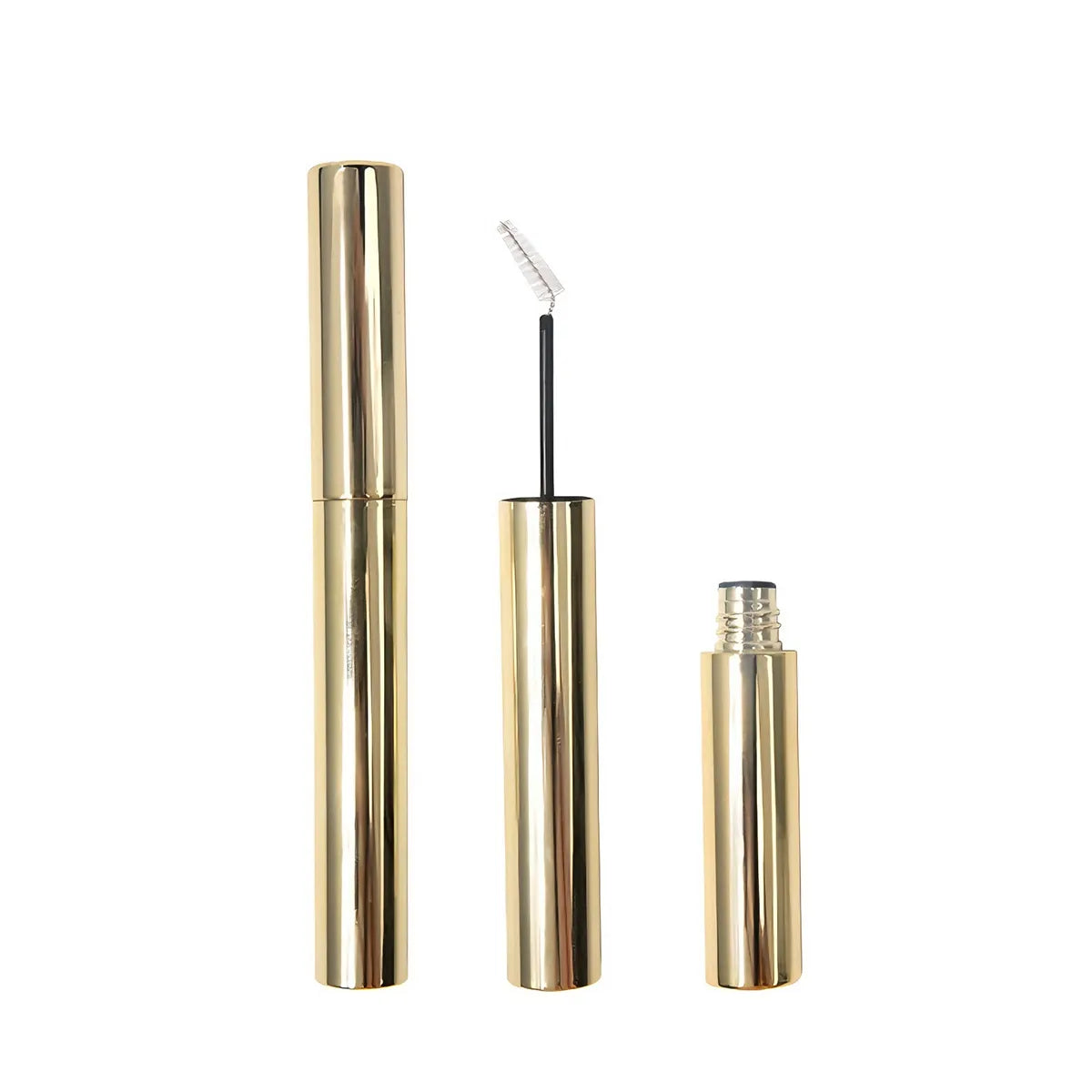 Kaiya eyebrow tint tube in a gold empty eyebrow tube design for precise brow application
