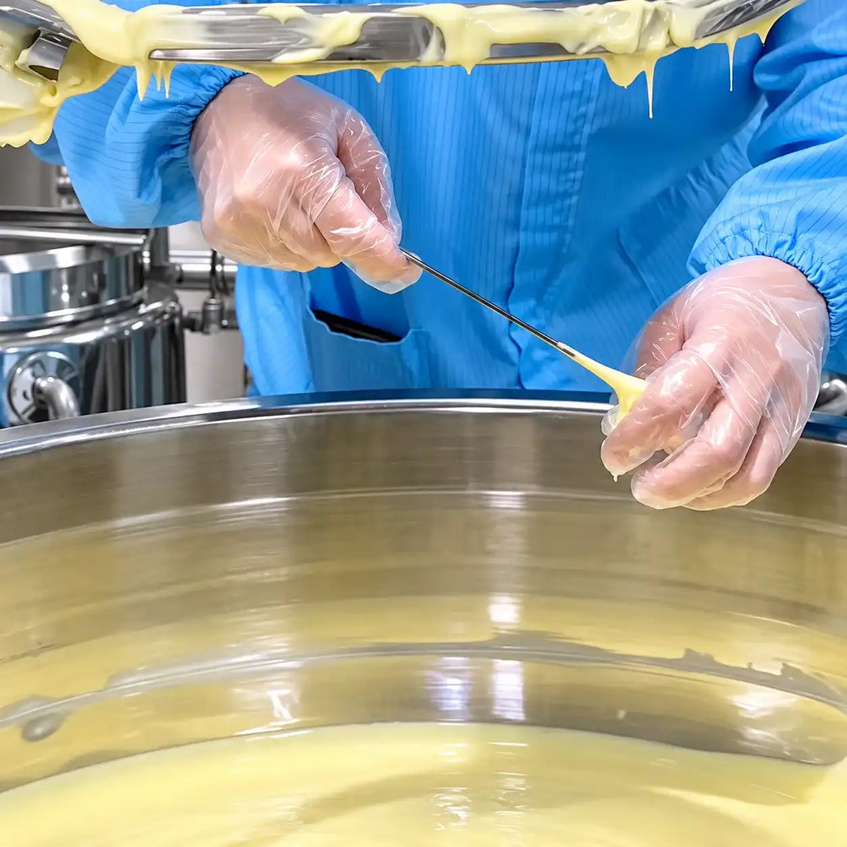 Foundation OEM production sampling and formula inspection before bulk manufacturing at KAIYA