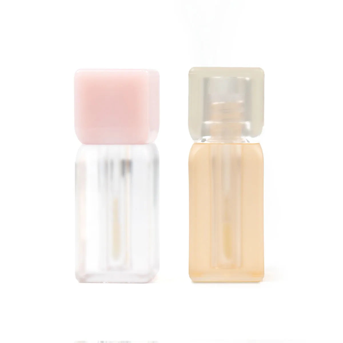 Kaiya frosted lip gloss tube with matte surface finish and soft color caps for custom lip gloss containers.