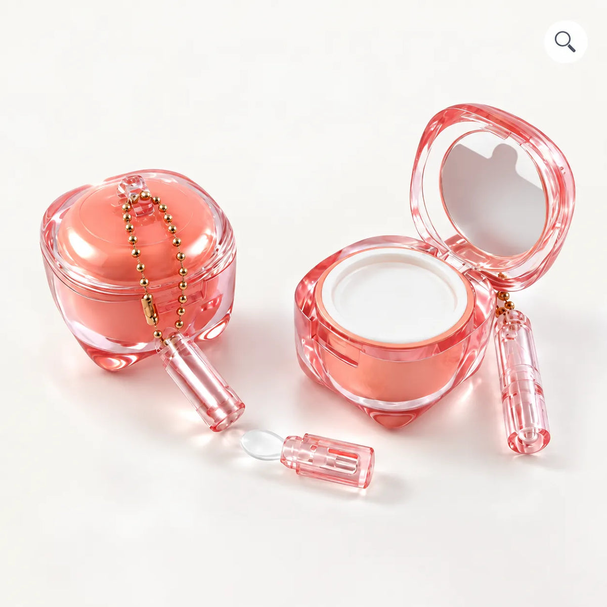 Lip balm jar with applicator showing integrated storage and compact structural design by KAIYA
