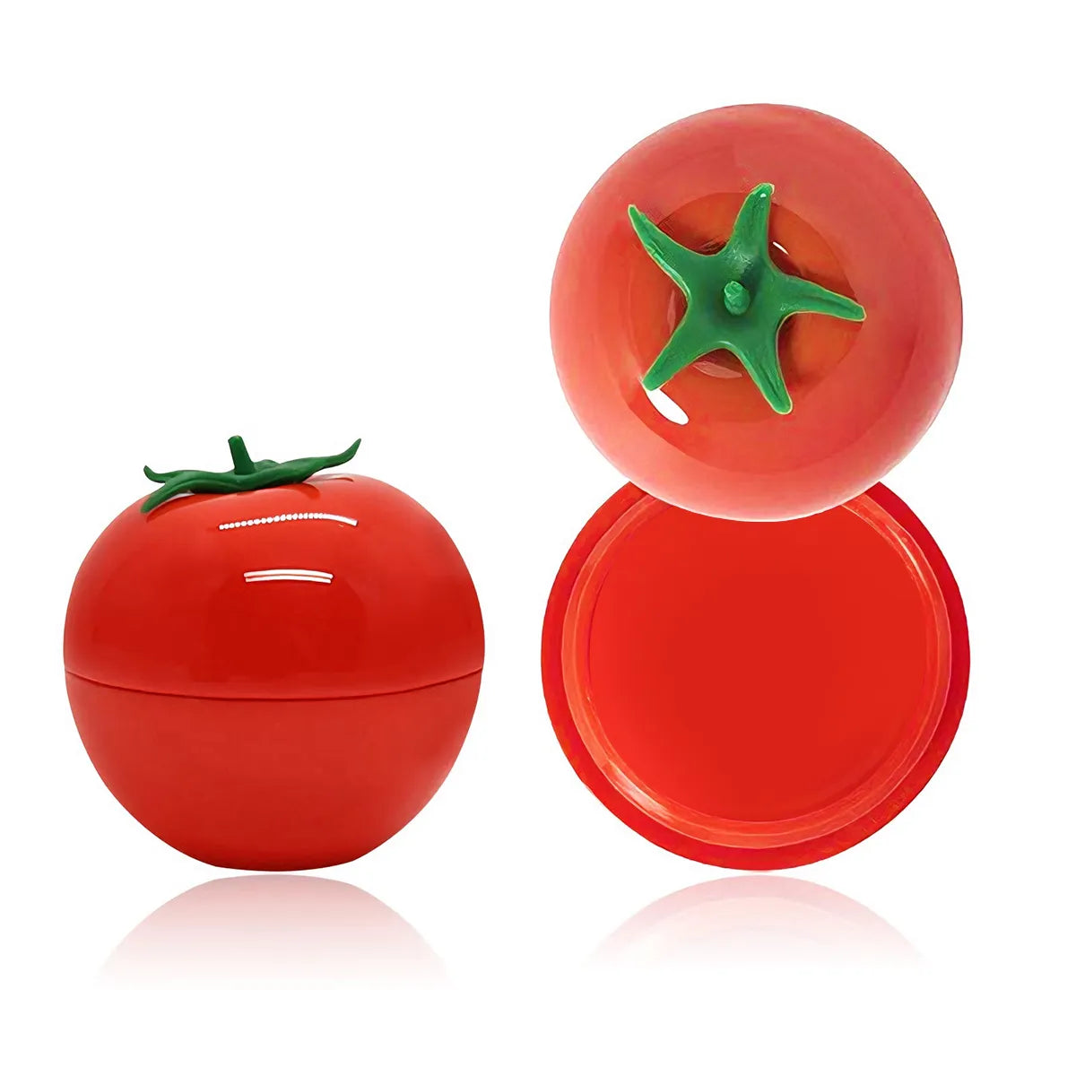 Kaiya lip mask container in a cute tomato shaped lip balm jar design