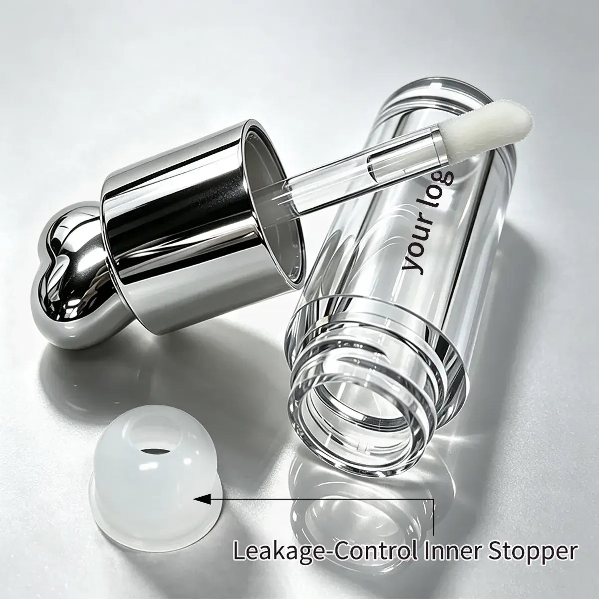 KAIYA liquid lipstick container with leakage-control inner stopper for creamy and satin formulas