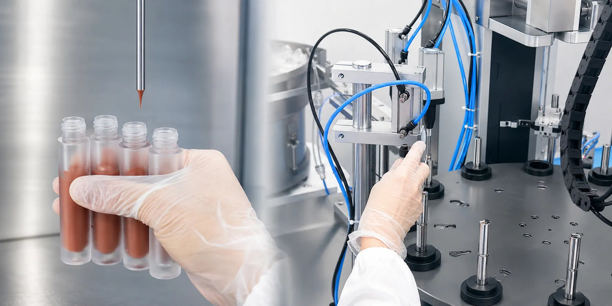 KAIYA liquid lipstick manufacturer showing liquid lipstick filling and automated production equipment in the cosmetics factory