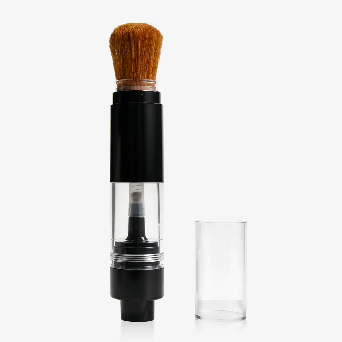 Loose powder container with brush for portable powder packaging by Kaiya