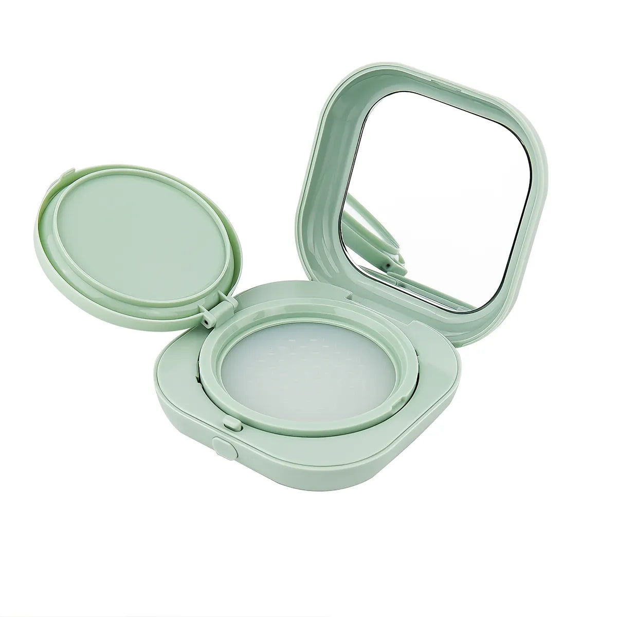 Loose powder packaging with mirror in compact case format by Kaiya