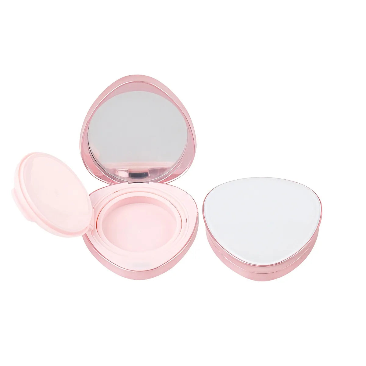 KAIYA makeup compact case with mirror in pink design for powder, blush, or small face makeup products