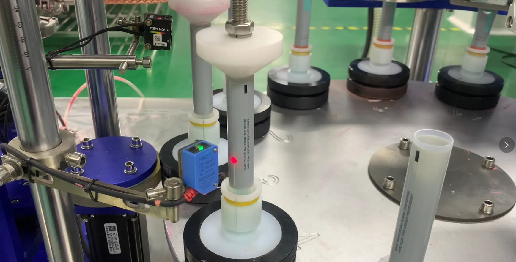 Makeup cosmetics manufacturers in China, showing KAIYA production line equipment for finished color makeup manufacturing.