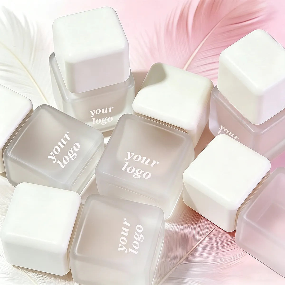 KAIYA mini foundation bottle in frosted square design for small foundation bottles and travel makeup packaging