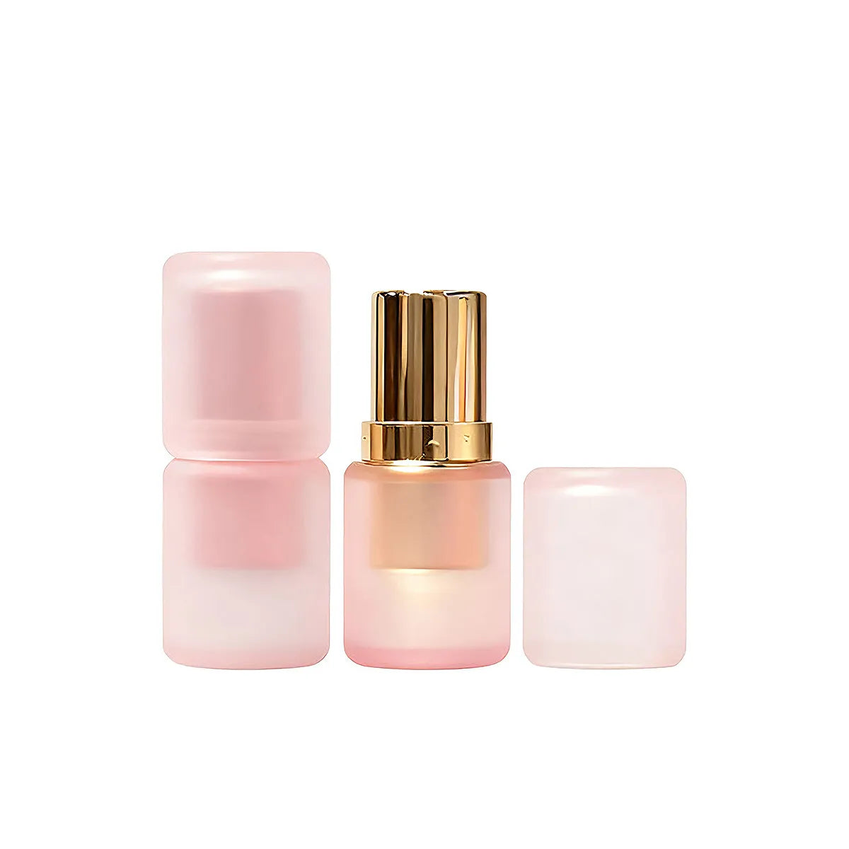 KAIYA mini lipstick containers in pink and gold design for small lipstick container and travel makeup products