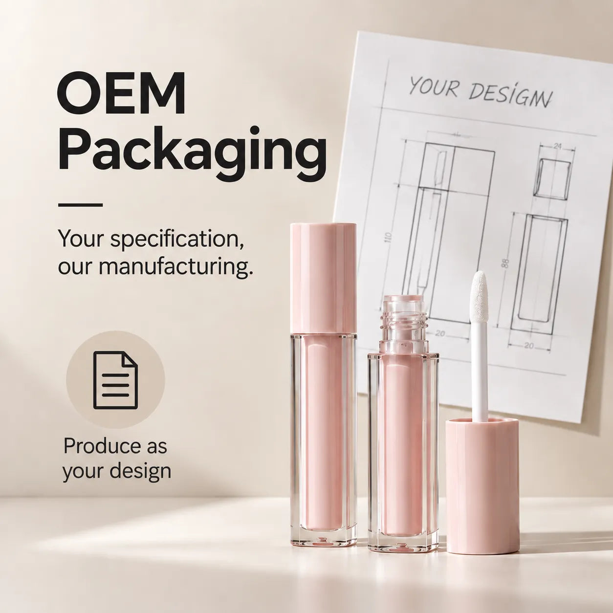 KAIYA OEM cosmetic packaging service for color cosmetic packaging based on customer drawings and specifications